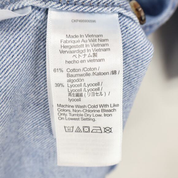 Madewell Seamed Mini Dress In Ramey Wash: Airy Denim Edition Size 2 - Picture 10 of 10